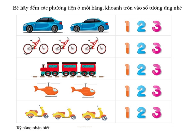 Phụ huynh cùng chơi trò tập đếm cùng con